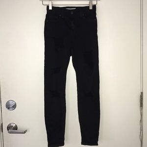 Distressed Black Jeans